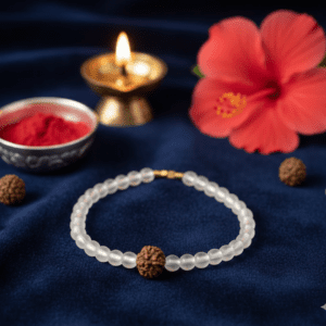 Crystal(क्रिस्टल) Bracelet With Rudraksha(रुद्राक्ष)