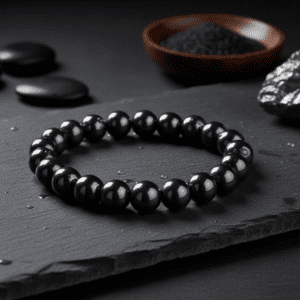 Magnet Bracelet Hematite Magnetic Bead Black Metal Unisex Bracelet