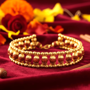 Golden Rudraksh(रुद्राक्ष) Bracelet(ब्रेसलेट) In Brass