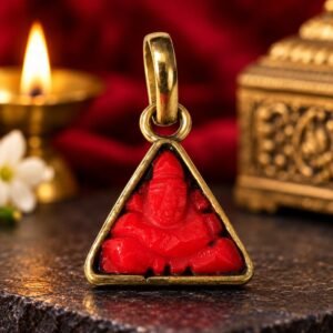 coral-munga-ganesh-locket-jyotishshop