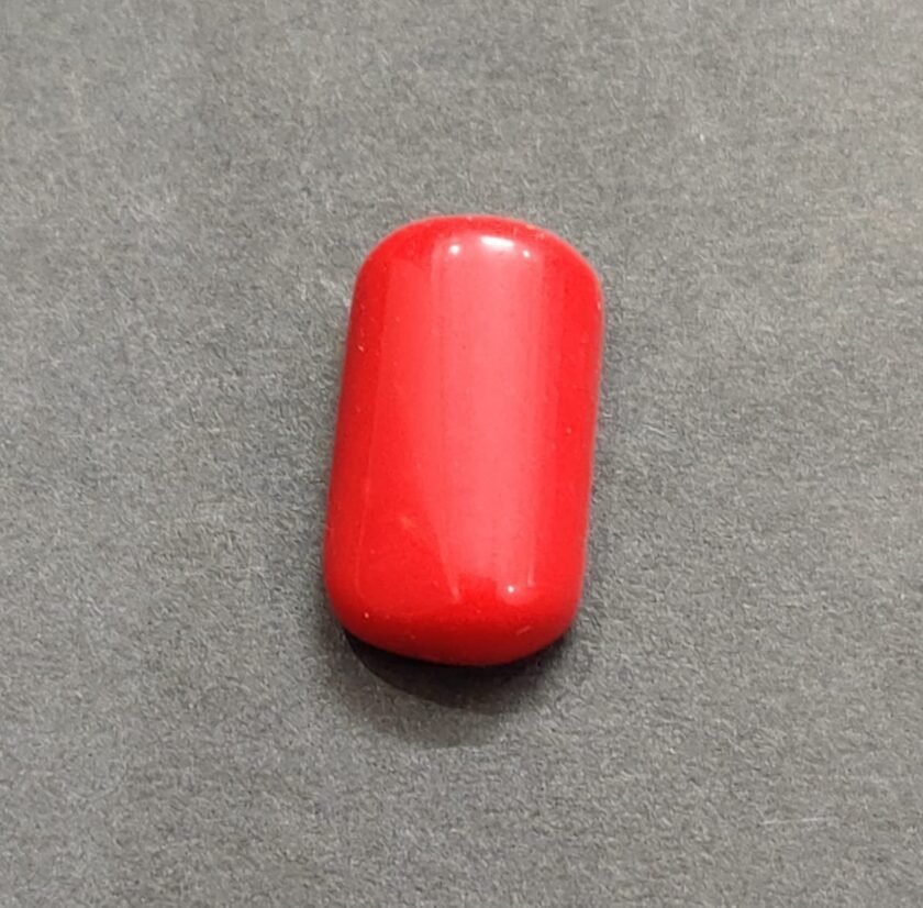 Synthetic Munga Coral Stone ( सिंथेटिक मूंगा रत्न) | Weight 5.0, 5.45, 5.50, 7.45, 9.15, 10.10, 10.80, 12.15 Carat