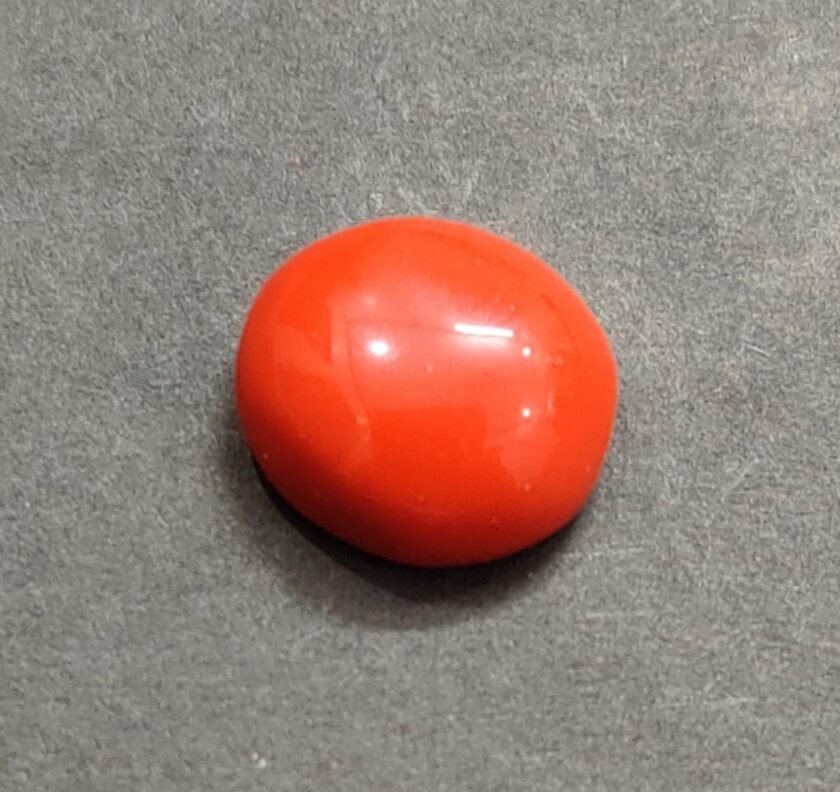 Synthetic Coral Munga Stone (सिंथेटिक मूंगा रत्न) | Weight 7.75 carat