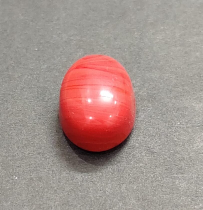 Synthetic Coral Munga Stone (सिंथेटिक मूंगा रत्न) | Weight 8.20 carat