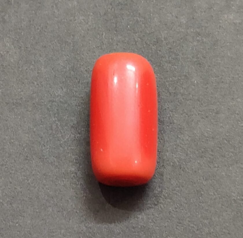 Synthetic Coral Munga Stone (सिंथेटिक मूंगा रत्न) | Weight 18.25 Carat