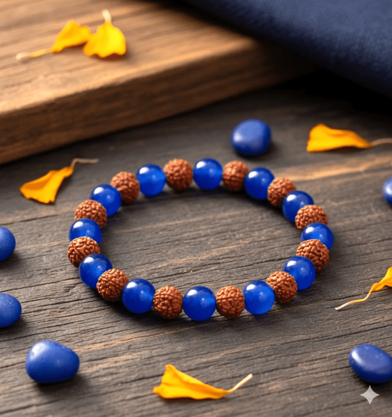 Shani Dosh Nivaran Bracelet With Rudraksh (शनि दोष निवारण ब्रेसलेट)