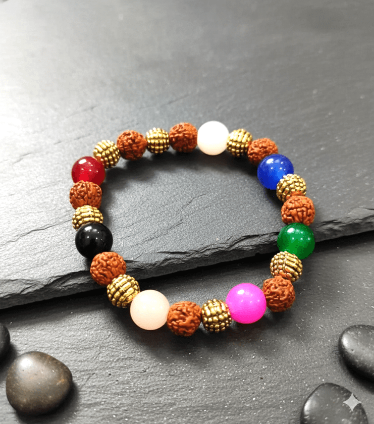 Seven Chakra Rudraksha Bracelet-1