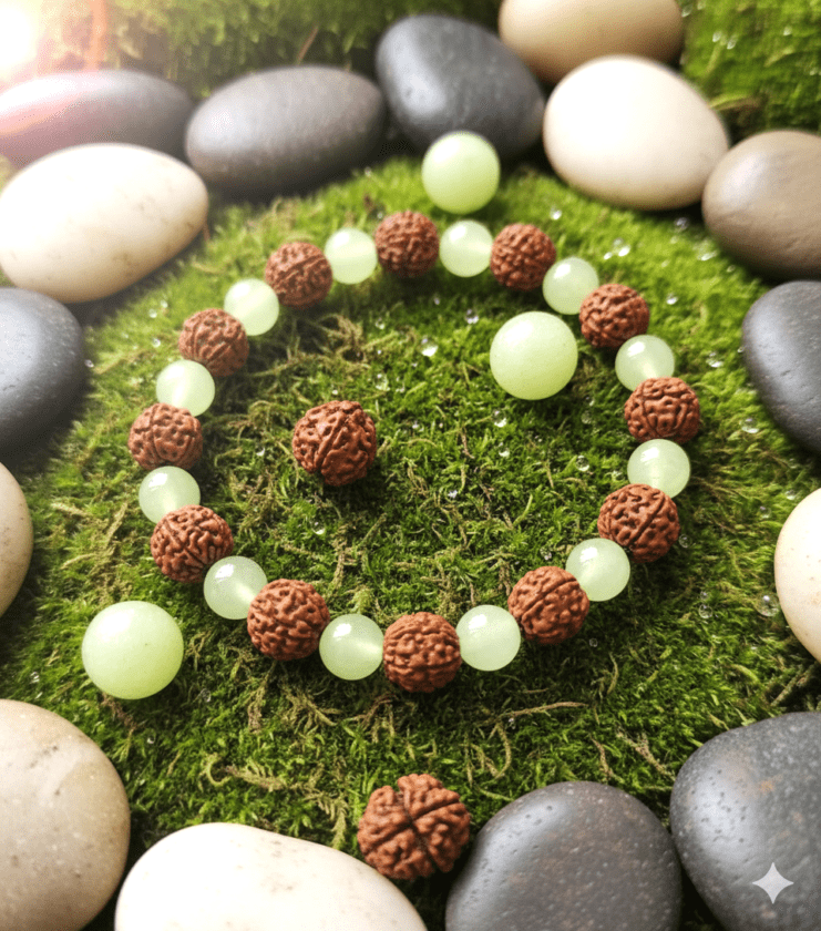 Budh Dosh Nivaran Bracelet With Rudraksh (बुध दोष निवारण ब्रेसलेट)
