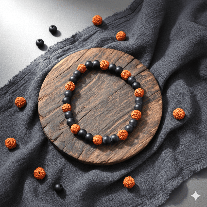 Shaligram Rudraksh Bracelet (शालिग्राम रुद्राक्ष ब्रेसलेट)