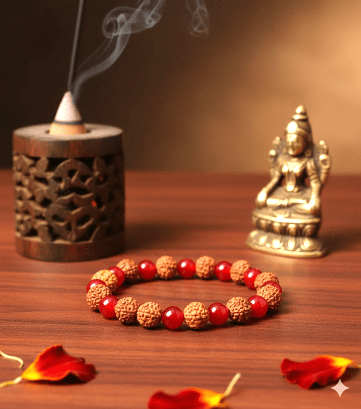 Surya Dosh Nivaran Bracelet With Rudraksh (सूर्य दोष निवारण ब्रेसलेट)