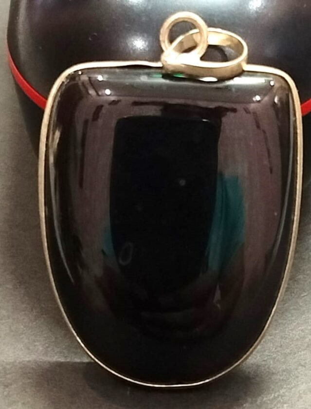 Big Size Hakik Stone Pendant In Brass(हकीक स्टोन) | Weight 53.25 carat