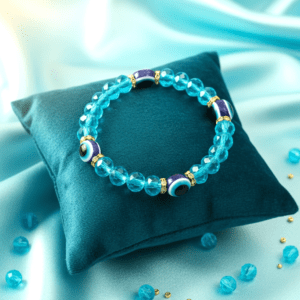 Evil Eye Nazar Raksha Kavach Blue Crystal Bracelet ( नज़र रक्षा कवच ब्लू क्रिस्टल ब्रेसलेट)
