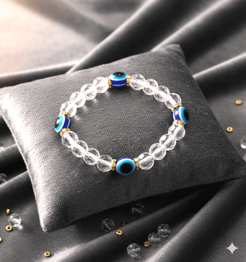 Evil Eye Nazar Raksha Kavach Crystal Bracelet ( नज़र रक्षा कवच क्रिस्टल ब्रेसलेट)