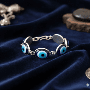 German Silver Evileye Nazar Raksha Kavach Bracelet(जर्मन सिल्वर नज़र रक्षा कवच ब्रेसलेट)