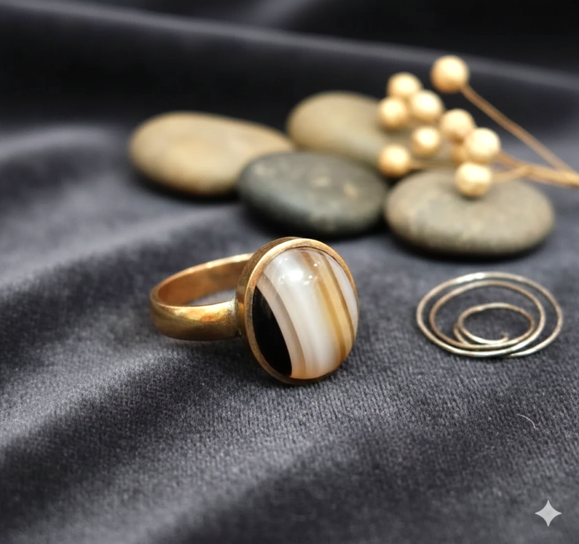 hakik stone ring
