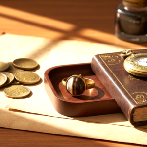 High Quality Certified Sulemani Hakik Stone Ring In Brass With Certificate(सुलेमानी हकीक स्टोन रिंग) | Size- Adjustable | Weight- 4.26 gram