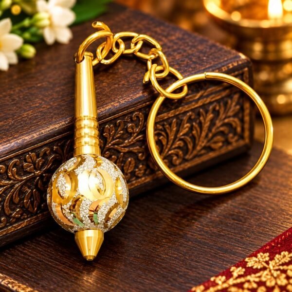 brass-designer-gada-keyring-jyotishshop
