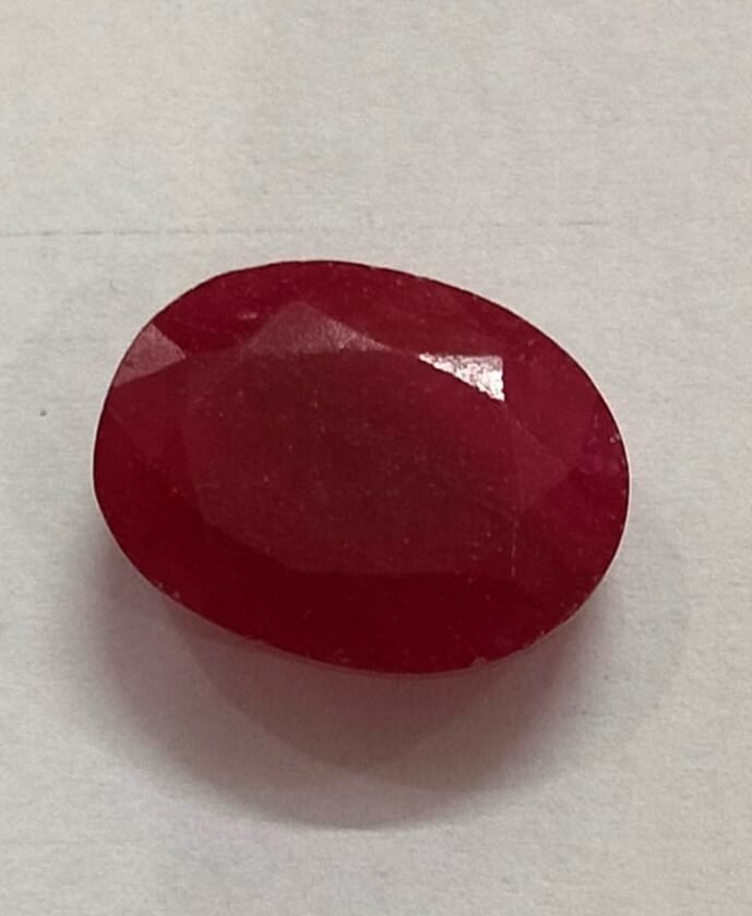 Certified Natural Red Chalcedony Same Like Maanik Stone | Weight- 8.40 carat