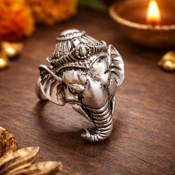 german-silver-ganpati-ring-jyotishshop