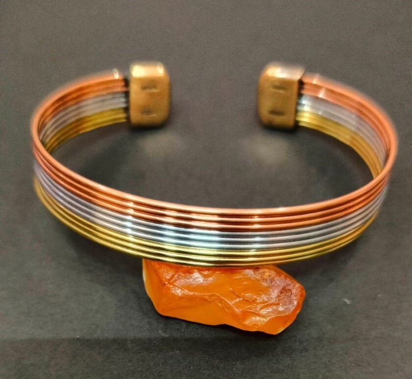 (Brass+Alloy+Copper)Tridhatu Kada(ब्रास+एलाय+कॉपर- त्रिधातु कड़ा) | Size- Adjustable
