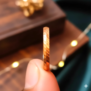 Designer Copper Ring Challa- Standard Size(डिज़ाइनर कॉपर ताम्बे का छल्ला )