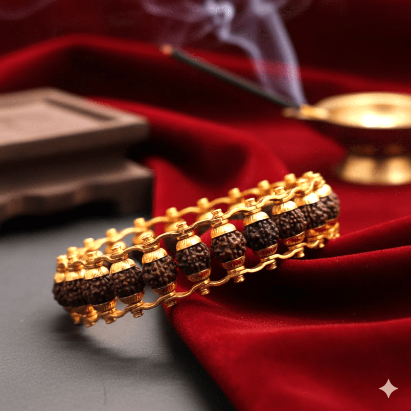 High Quality Brass Rudraksha Bracelet(ब्रास रुद्राक्ष ब्रेसलेट)