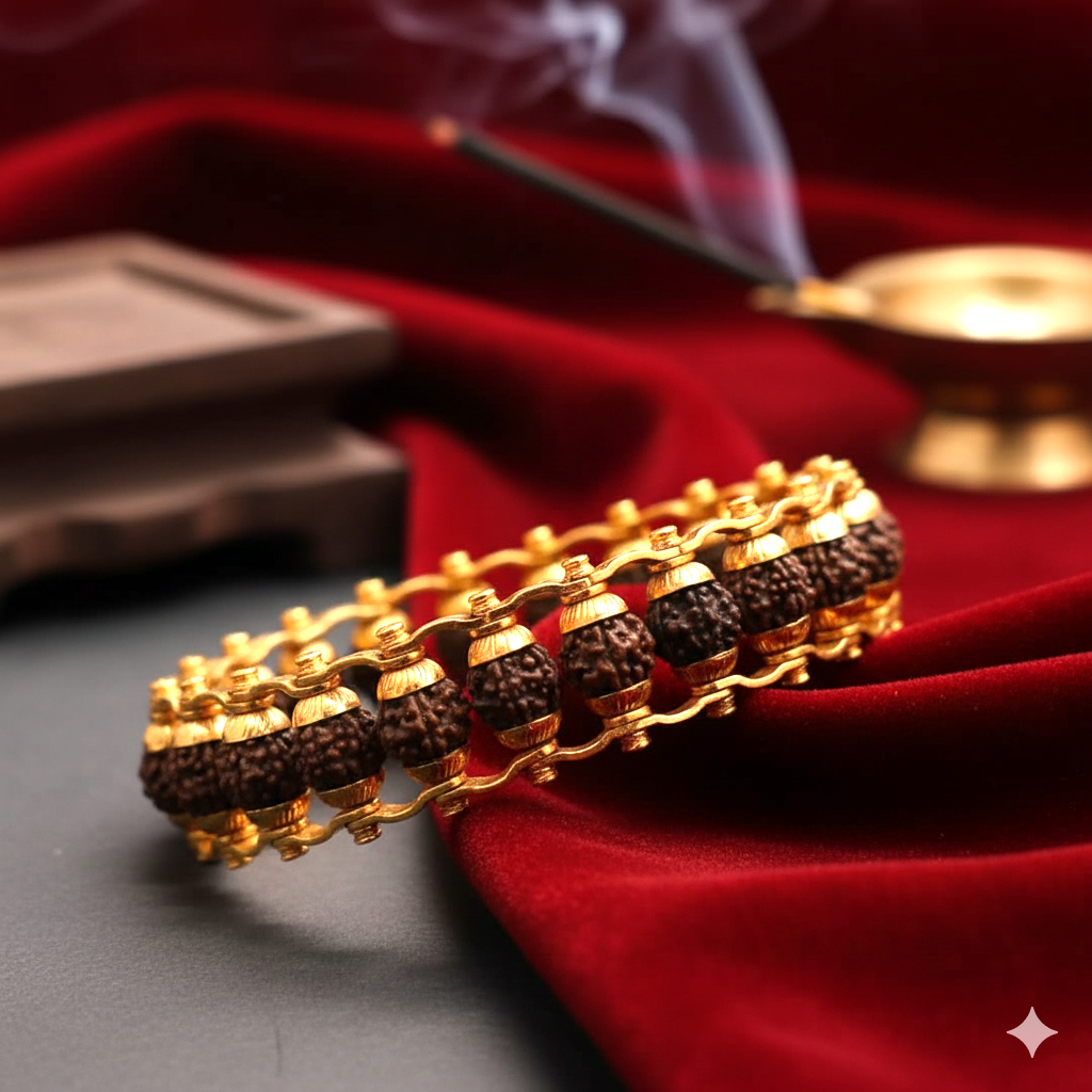 High Quality Brass Rudraksha Bracelet(ब्रास रुद्राक्ष ब्रेसलेट)