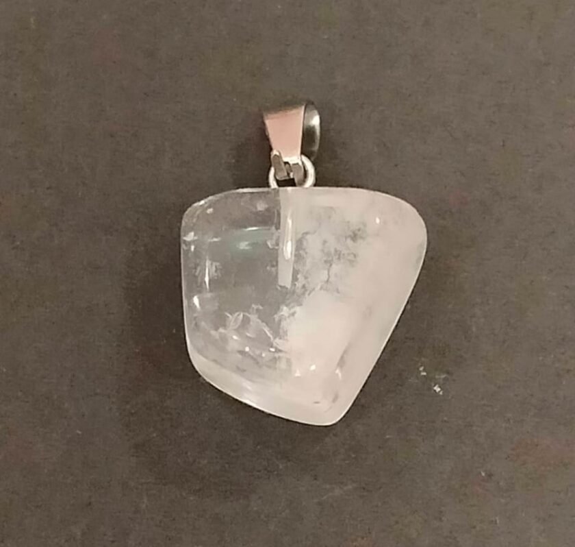Natural Clear Crystal Stone Locket
