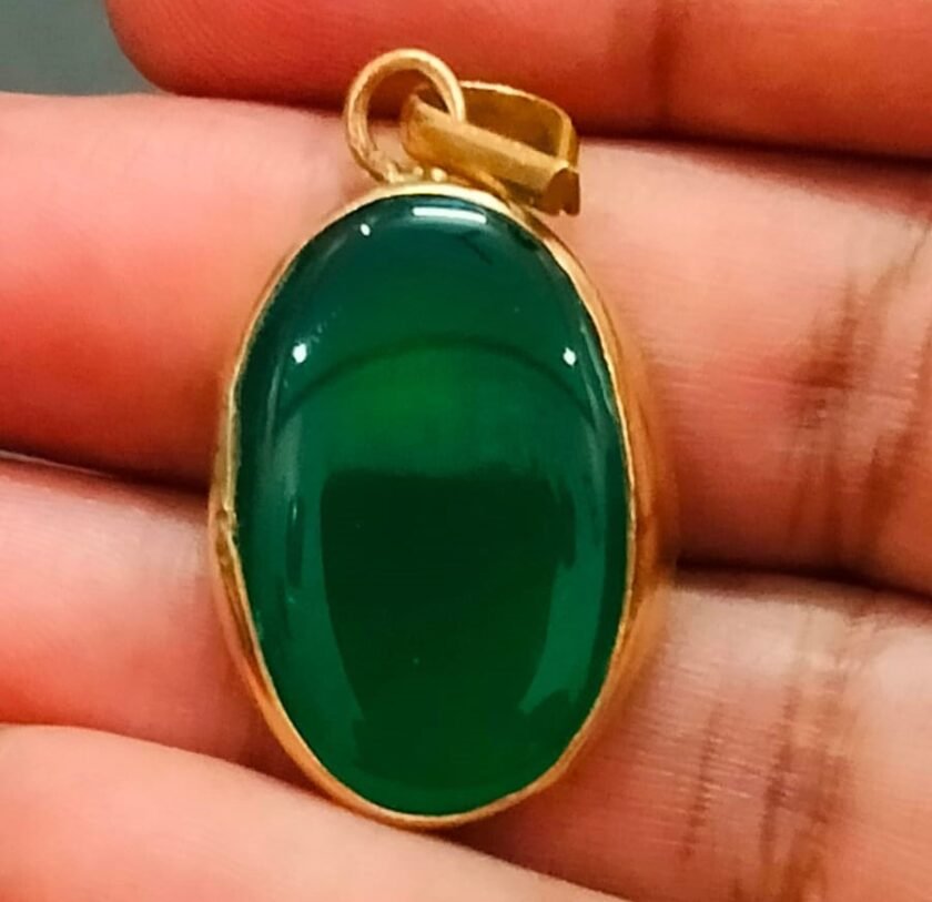 High Quality Panchdhatu Big Size Hakik Stone Locket(पंचधातु हकीक स्टोन लॉकेट), Size 6.82 g