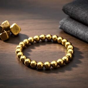 Pyrite Healing Bracelet(पायराइट ब्रेसलेट) Bead Size 8 mm