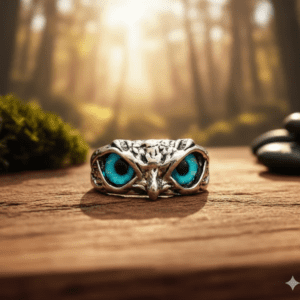Metal Owl Ring, Size Adjustable