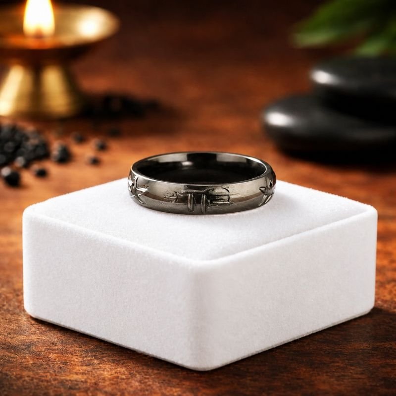 Abhimantrit Shani Dev Ring-Saturn Protection Iron Ring for Stability & Success(अभिमंत्रित शनि देव रिंग)