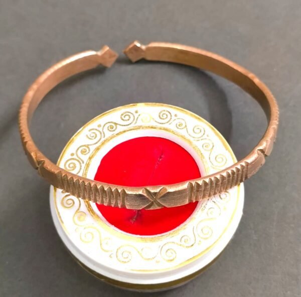 Designer Copper Kada (कॉपर कड़ा), Weight- 24 g, Size- Adjustable - Image 2