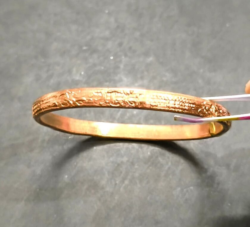 Designer Copper Kada (डिज़ाइनर कॉपर कड़ा), Weight- 29 g, Size- 6.3 cm diameter