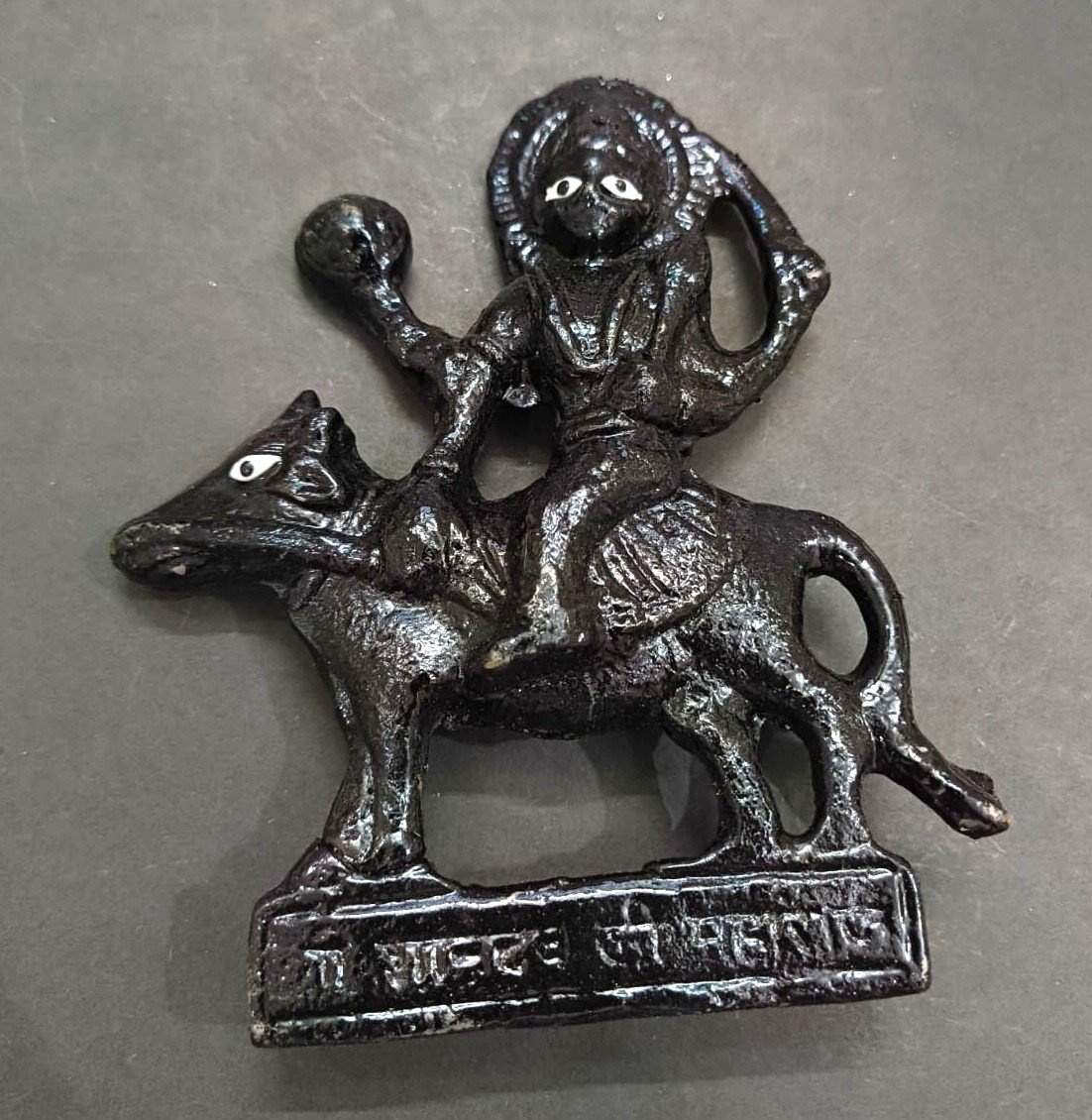 Iron Shani Dev Murti (लोहे की शनि देव मूर्ति), Size-15 cm, Weight- 360 g