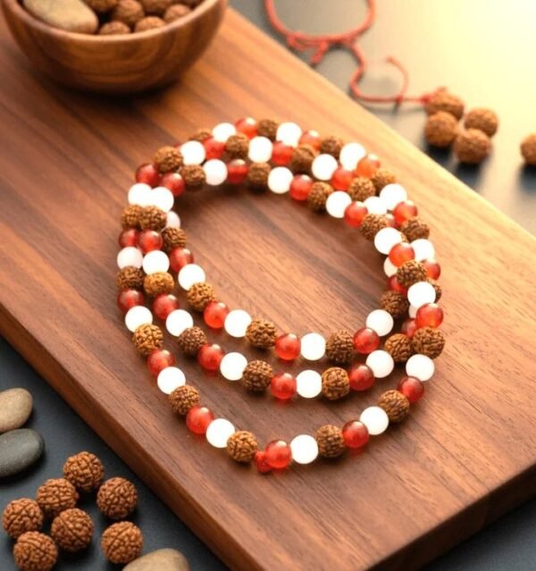 rudraksha quartz mala