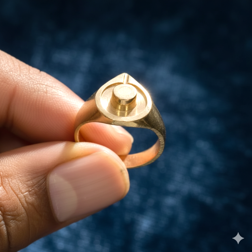 High Quality Pure Copper Shivling Ring for Lord Shiva Blessings & Positivity (कॉपर शिवलिंग रिंग), Weight- 6 g