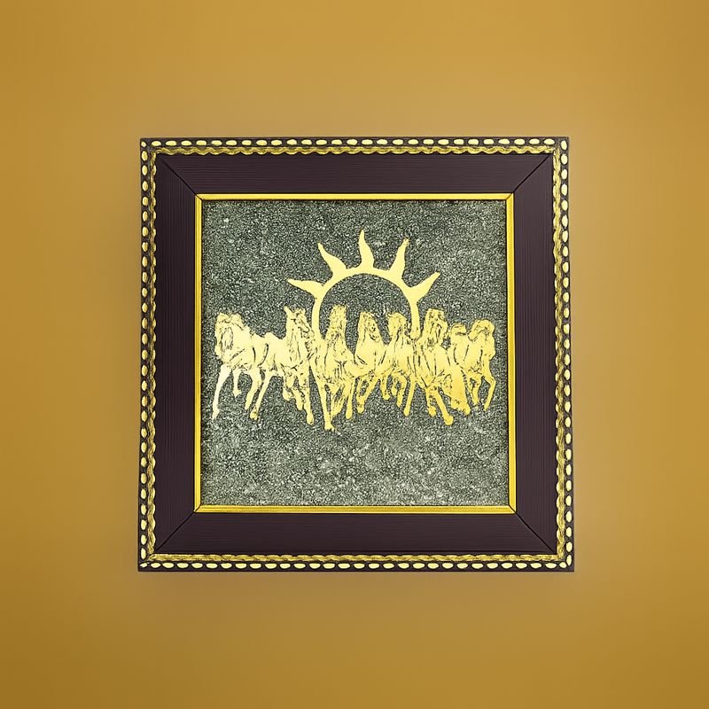 7 Horses Raw Pyrite Frame