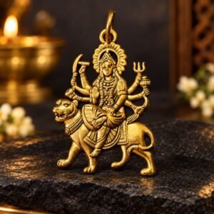 Zinc Metal Maa Durga Pendant(माँ दुर्गा लॉकेट) – Shakti, Protection & Astrology Power Locket | Size- 35 mm