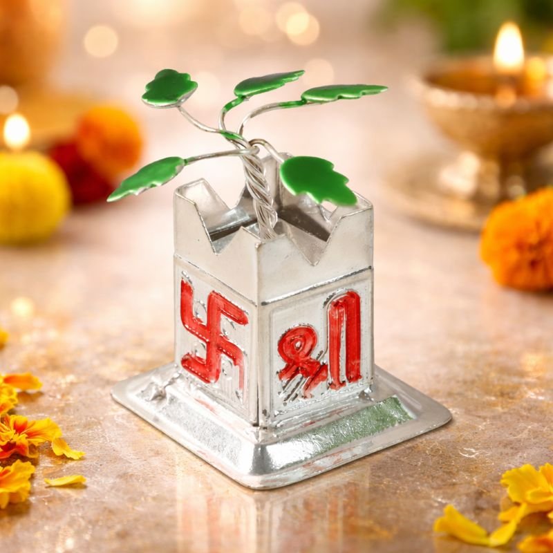 germansilver-tulsi-idol-miniature-jyotishshop