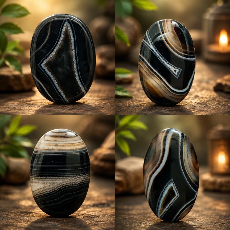 Big Size Sulemani Hakik Stone | Set Of 4 | Weight 411.55 carat