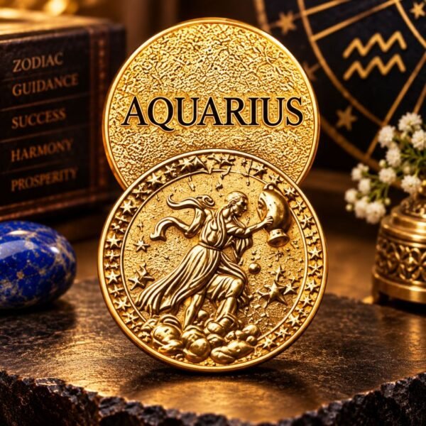 aquarius-kumbh-rashi-zinc-metal-coin-jyotishshop