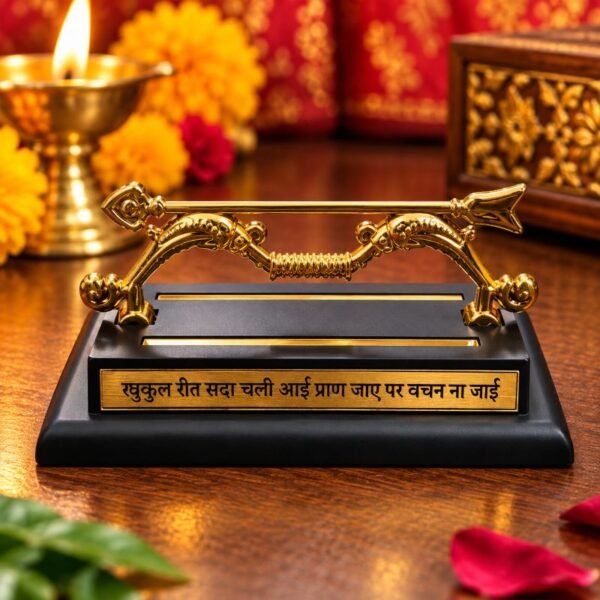 golden-bow-arrow-ornament-car-dashboard-jyotishshop