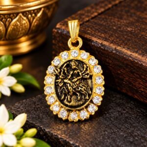 golden-metal-durga-locket-jyotishshop