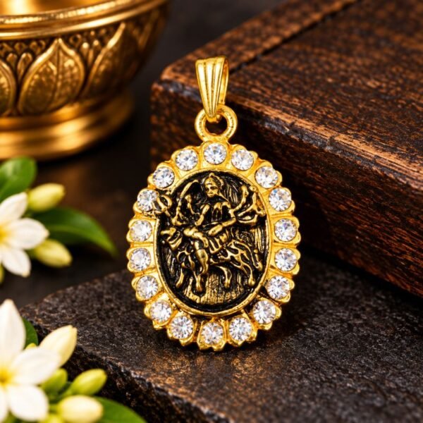 golden-metal-durga-locket-jyotishshop